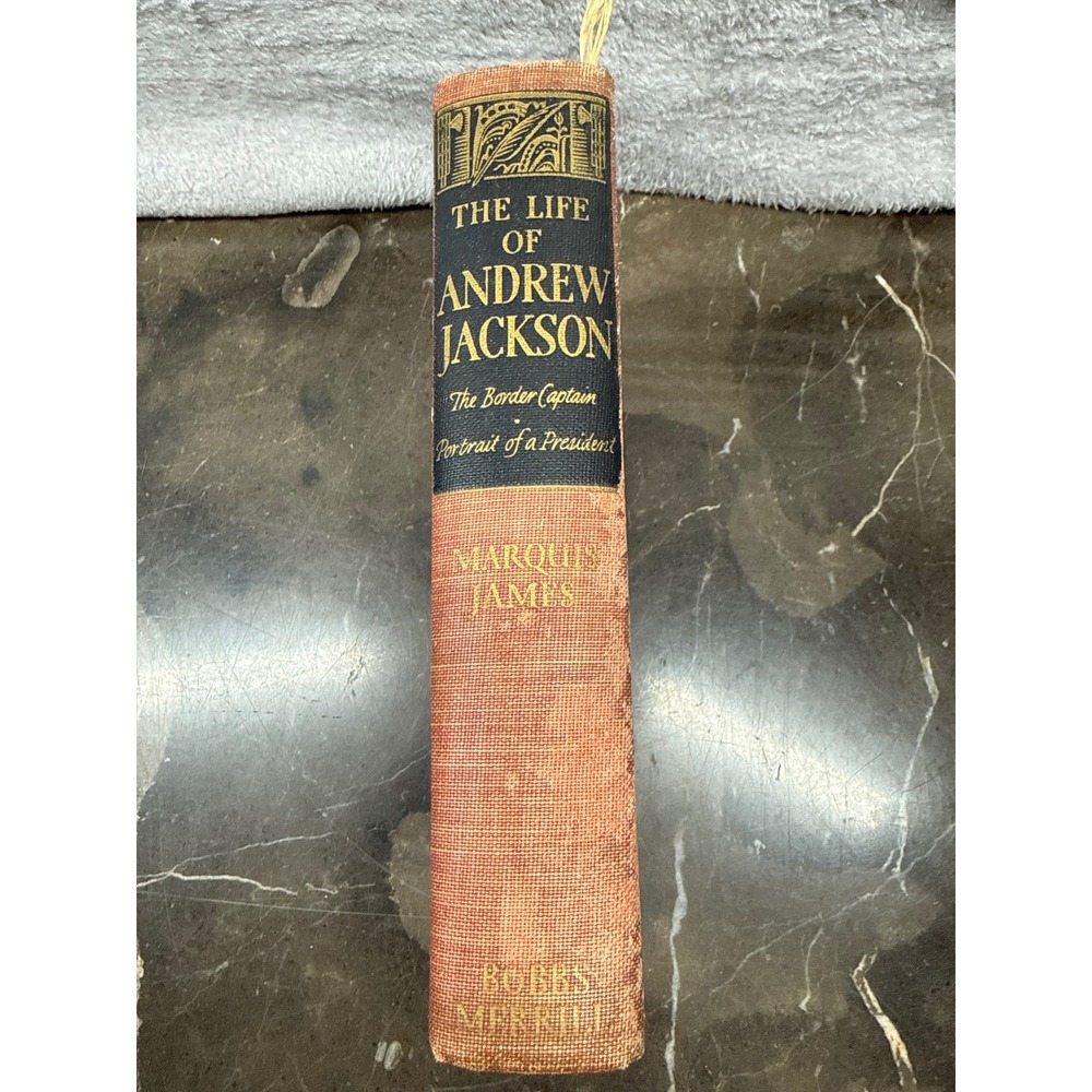Bobbs-Merrill The Life of Andrew Jackson Book Red Vintage Biography
